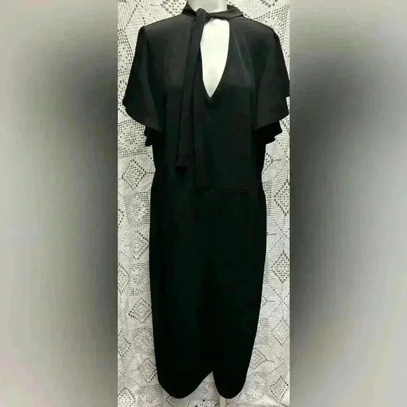 Anthology Black Angel Sleeve Jumpsuit Size 16 - Picture 1 of 9